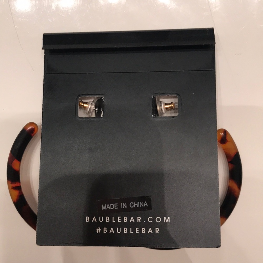 Baublebar Tortoise Shell Resin Hoops - Picture 3 of 4